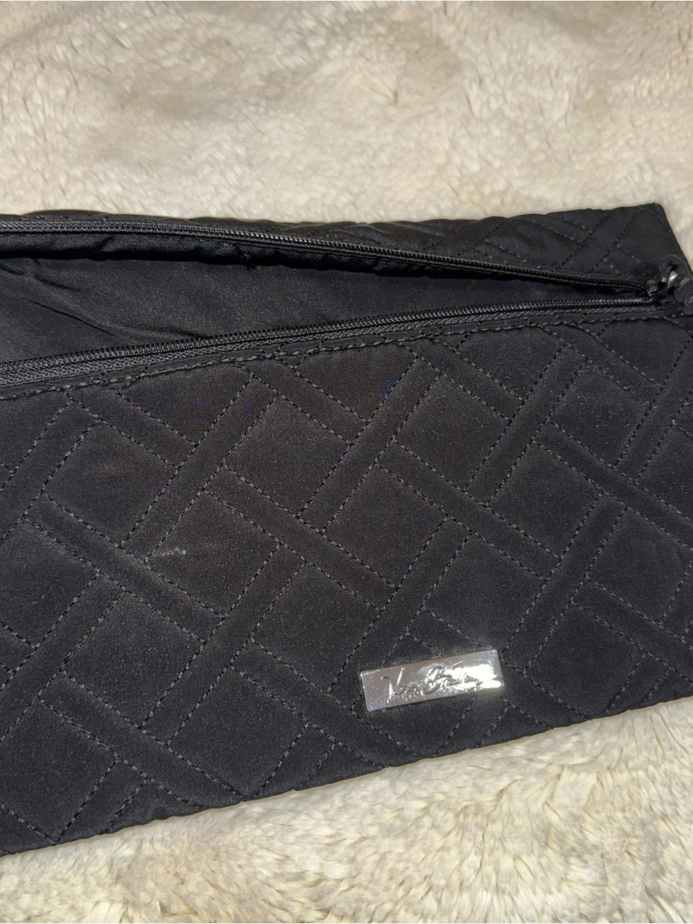 Vera Bradley Black Quilted Wristlet Clutch